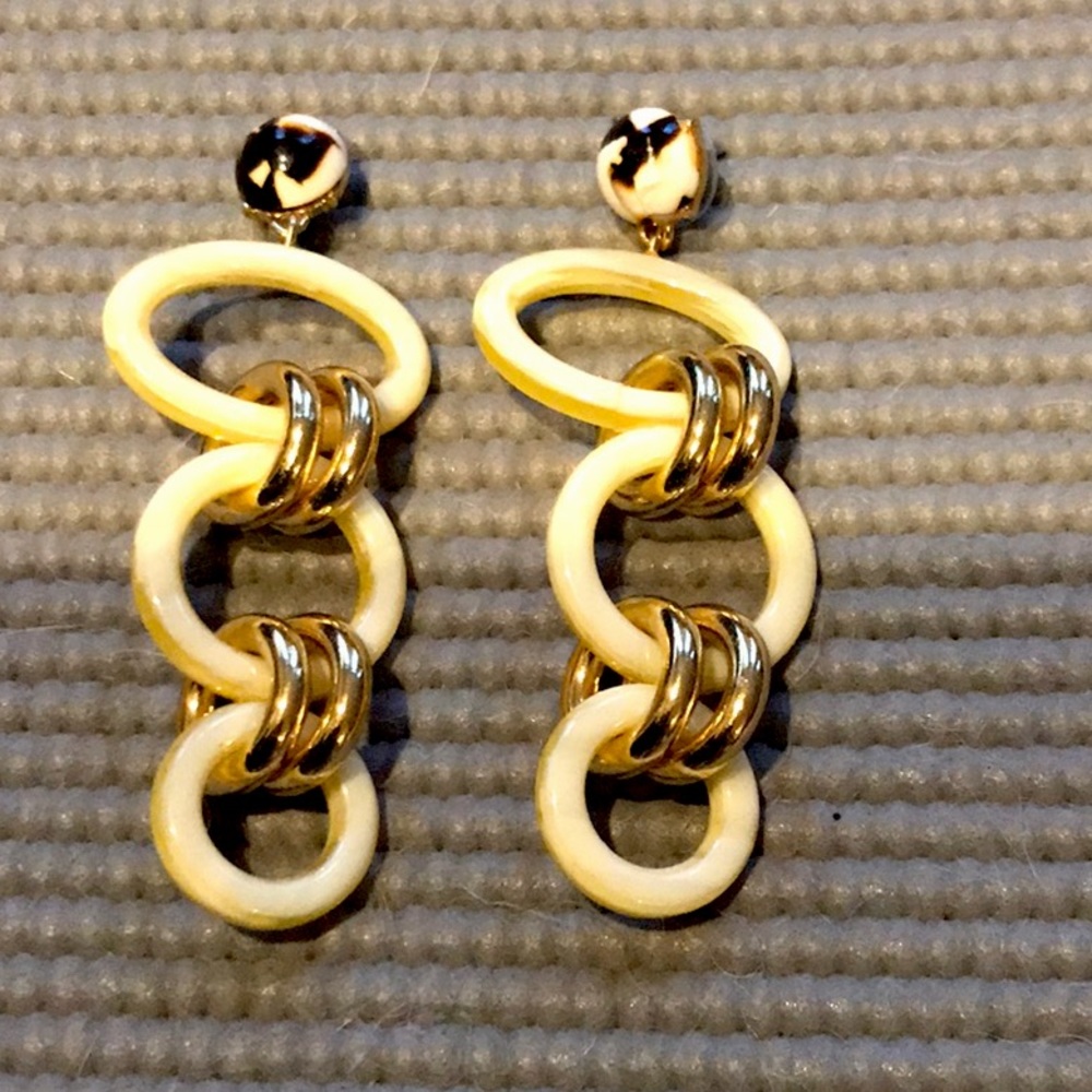 Gold/multi earrings